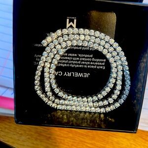 The M Jewels tennis necklace length 18” thickness 3mm